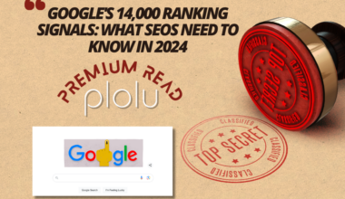 Google's 14,000 Ranking Signals